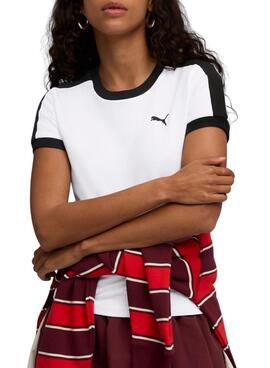 Camiseta Puma T7 slim blanco para mujer