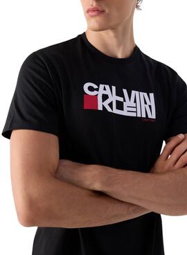 Camiseta Calvin Klein Redbox negro para hombre