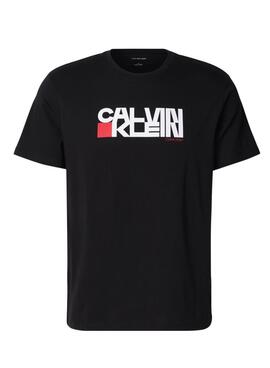 Camiseta Calvin Klein Redbox negro para hombre