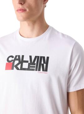 Camiseta Calvin Klein Redbox blanco para hombre