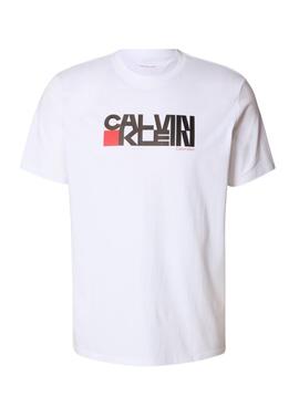 Camiseta Calvin Klein Redbox blanco para hombre