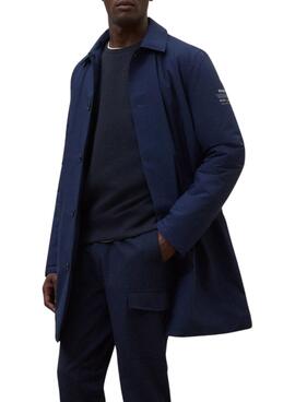 Abrigo Ecoalf Hampshire marino para hombre
