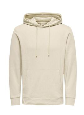Sudadera Only and Sons Chase regular beige para hombre