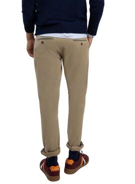 Pantalón chino El Ganso camel slim fit para hombre