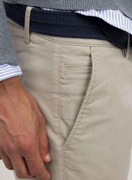 Pantalón chino El Ganso beige slim fit para hombre