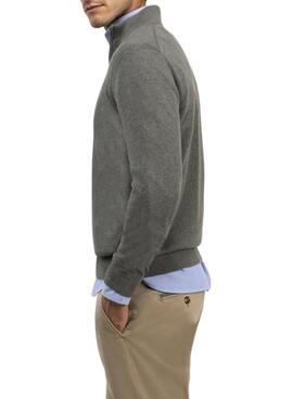 Jersey El Ganso cuello camionero verde para hombre