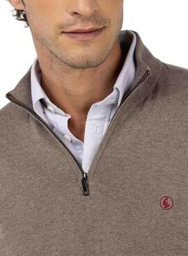 Jersey El Ganso cuello camionero topo para hombre