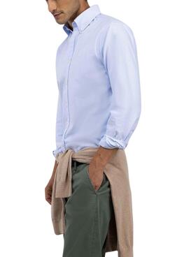 Camisa El Ganso Oxford azul para hombre