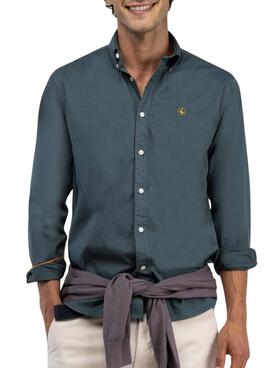 Camisa El Ganso Dyed petrol para hombre