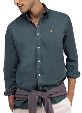 Camisa El Ganso Dyed petrol para hombre