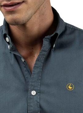 Camisa El Ganso Dyed petrol para hombre