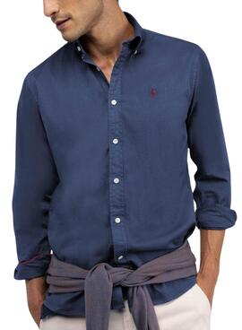 Camisa El Ganso Dyed azul para hombre