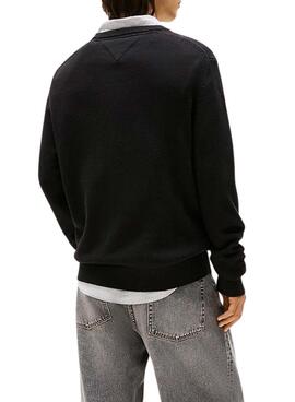 Jersey Tommy Jeans Slim negro para hombre
