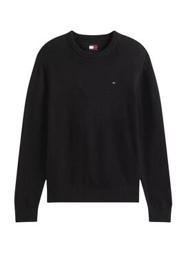 Jersey Tommy Jeans Slim negro para hombre