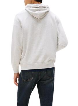 Sudadera Tommy Jeans Hoodie DNA gris para hombre