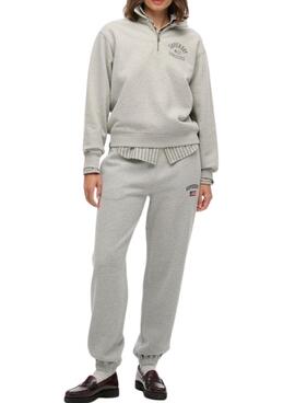 Jogger Superdry Athletic gris para mujer
