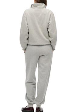 Jogger Superdry Athletic gris para mujer