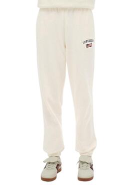 Jogger Superdry Athletic beige para mujer
