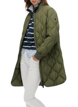 Parka Superdry Quilted verde para mujer