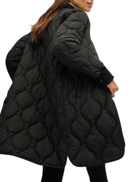 Parka Superdry Quilted negro para mujer