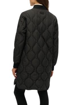 Parka Superdry Quilted negro para mujer