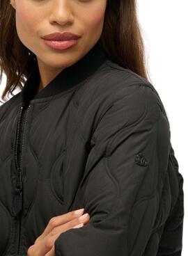 Cazadora Superdry Quilted negro para mujer
