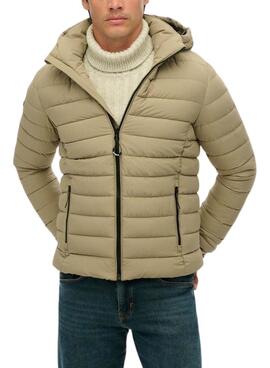Cazadora acolchada Superdry Fuji beige para hombre