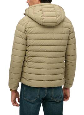 Cazadora acolchada Superdry Fuji beige para hombre