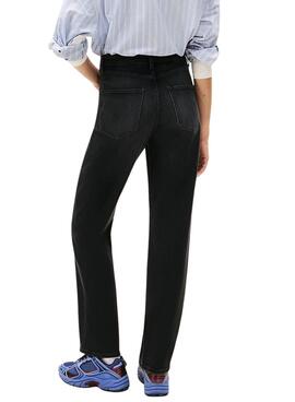 Pantalón vaquero Tommy Jeans Layla negro para mujer