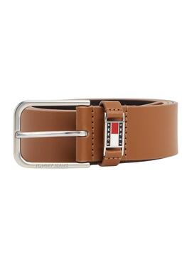 Cinturón Tommy Jeans Scanton marrón para hombre