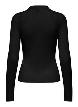 Jersey Only Mila polo negro para mujer