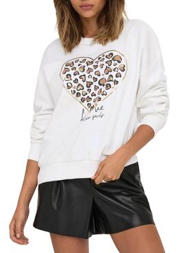 Sudadera Only Tammie blanco para mujer