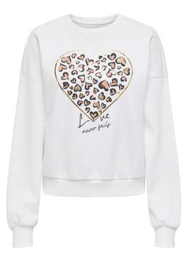 Sudadera Only Tammie blanco para mujer