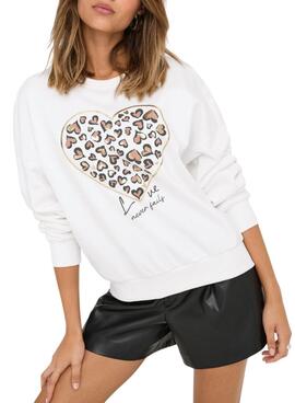 Sudadera Only Tammie blanco para mujer