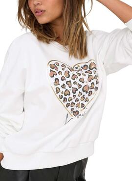 Sudadera Only Tammie blanco para mujer