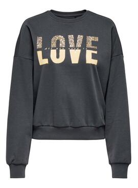 Sudadera Only Tammie gris para mujer