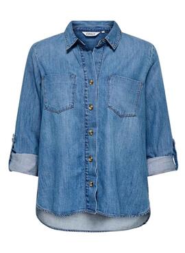 Camisa Only Yasmin denim ligero para mujer
