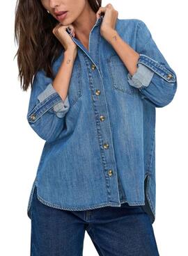 Camisa Only Yasmin denim ligero para mujer