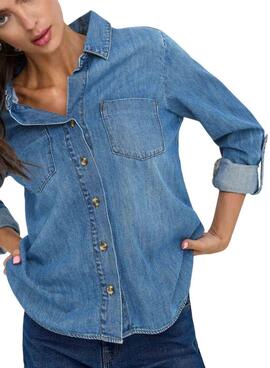 Camisa Only Yasmin denim ligero para mujer