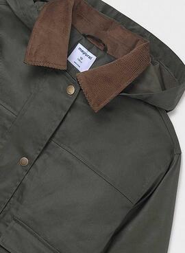 Chaqueta Mayoral encerada verde para niña