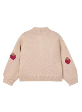 Chaqueta Mayoral tricot fantasia beige para niña