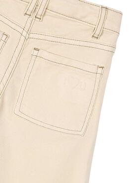 Pantalón Mayoral sarga beige para niña