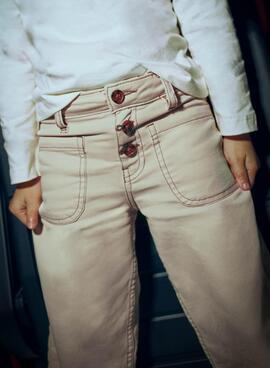 Pantalón Mayoral sarga beige para niña