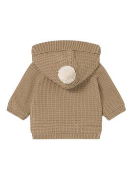 Chaqueta Mayoral tricot tostada para recién nacido