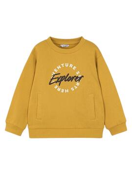 Sudadera Mayoral bordado mostaza para niño