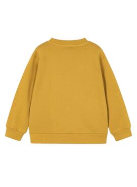 Sudadera Mayoral bordado mostaza para niño