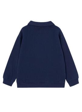 Sudadera Mayoral cuello polo marino para niño