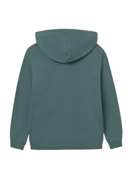 Sudadera Mayoral con capucha verde para niño