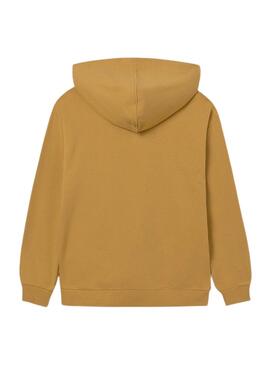 Sudadera Mayoral con capucha mostaza para niño