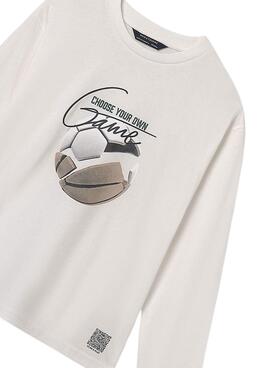 Camiseta Mayoral interactiva blanco para niño